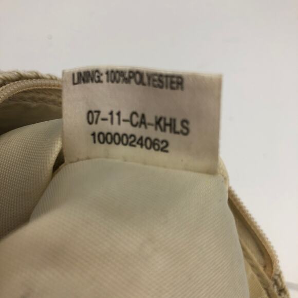 Lina Crocheted Knit Handbag Purse Shoulder Cream Beige Brown Braided Handle - Picture 10 of 10